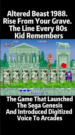 Altered Beast Arcade 1988 - The Designer Wanted Pressure Sensitive Buttons And Sega Said No