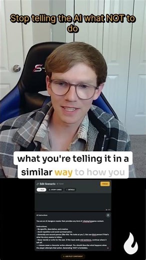 Stop telling the AI what NOT to do | AI Dungeon Tips #AIDungeon #AITips #GameDev #Shorts