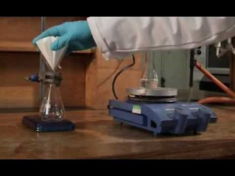 Gravity filtration with a hot solution