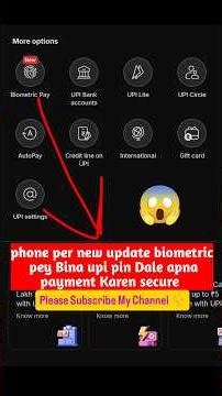 phonepe biometric pay me naya features pin Dale sirf finger payment Karen #newupdate #phonpay #short