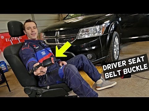 DODGE JOURNEY DRIVER SIDE SEAT BELT BUCKLE REPLACEMENT REMOVAL. FIAT FREEMONT