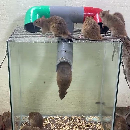 DIY mousetrap // How to trap a mouse with a plastic pipe