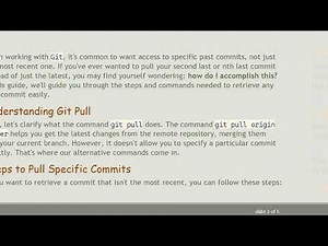 How to Pull Your Second Last or Nth Last Commit in Git