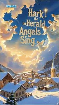 Hark the Herald Angels Sing 🎶 | Modern Christmas Song for Kids | Animated Nativity Story & Angels