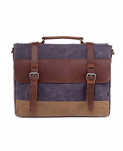 TSD BRAND Stone Creek Waxed Canvas Briefcase - Macy's