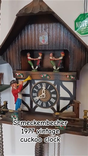Orologio a cucù vintage Scmeckembecher 1977 "Trumpet" #blackforest #cuckooclock #forestanera