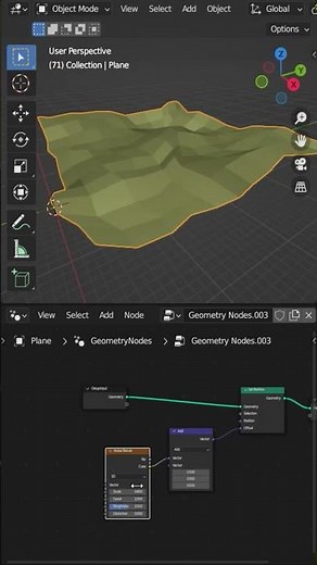 Blender Wind Simulation With Geometry Nodes Blender Tutorial #blendertutorial #shorts