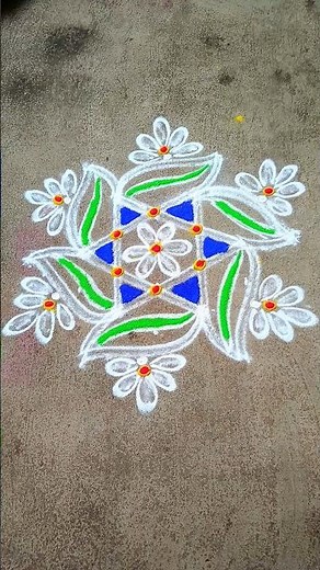 simple kolam flower kolam and poo kolam designs with dots