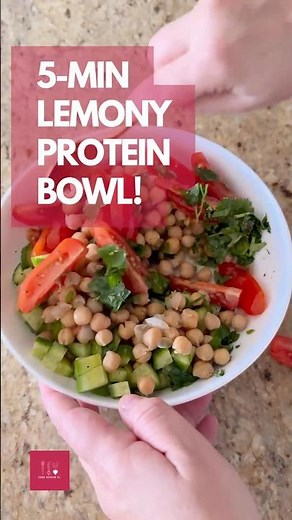 5-Min Lemony Chickpea Protein Bowl 🍋🥣 BIG Flavor, Zero Effort!