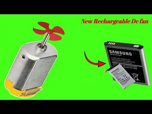 How to make Mini Dc motor fan at home! Rechargeable with Battery