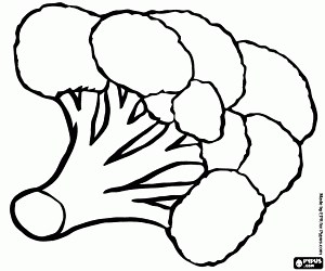 A broccoli, an edible plant coloring page printable game