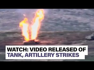 See tanks destroyed, soldiers dodge airstrikes in harrowing footage