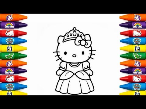 Hello Kitty Drawing for Kids 🎀 | Easy Coloring Pages Drawing