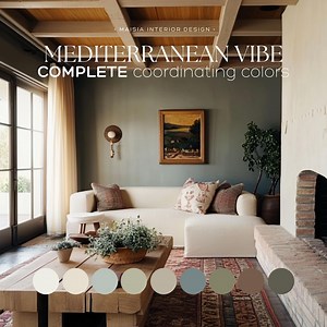 SPANISH Color for Home Benjamin Moore Color Palette Whole House Paint Palette MEDITERRANEAN Colonial House Ballet White Coordinating Colors - Etsy