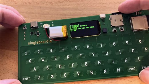 Singleboard Alpha is an ESP32 pocket computer from the creator of Arduboy - Liliputing