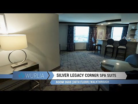 Silver Legacy - Corner Spa Suite Walkthrough (Room 3600 ) 36th floor | Reno Nevada