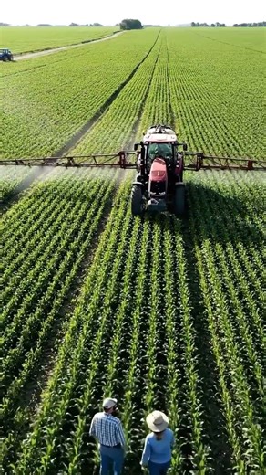 Miniature Boom Sprayer Waters the Field – Tilt Shift