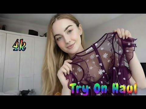 [4K USA] Transparent Miss Angel Lookbook Try-On Haul #28