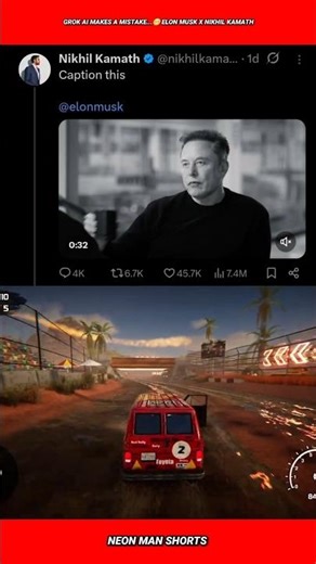 Grok AI makes a Mistake...😬 Elon Musk X Nikhil Kamath #shorts