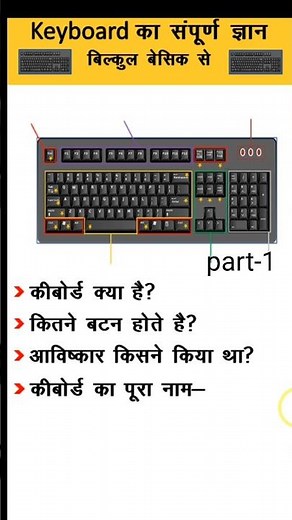 Keyboard ki basic jankari | Keyboard basic information part-1 #computereducation #keyboard #shorts