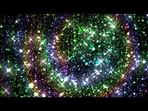 Neon Rainbow Flashing Lights Falling Crystals Colorful Disco Party Screen