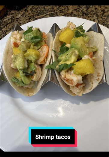#shrimptacos #seafood #dinner #healthyfood #foryoupage 1 1/2 pounds of shrimp 2 mangoes diced 2 avocados, diced A slice of red onion, diced A jalapeño diced Adobo Cilantro, lime seasoning or lemon pepper or anything you'd like olive oil 1 tsp of Sugar In a bowl, add mango, onion, lime juice with sugar in it, cilantro, olive oil, and adobo. Toss together. Set aside for a few minutes then add the avocado right before you're ready to serve it. Make sure the avocado is in nice size pieces so that it