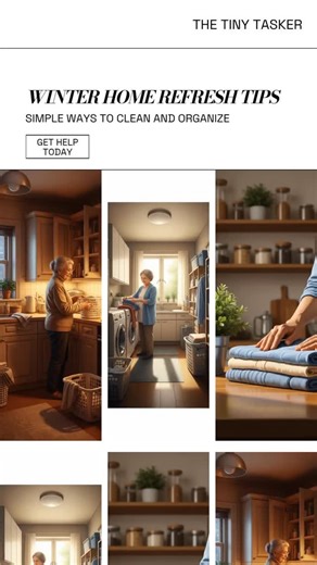 Tiny Tasker on Instagram: "❄️ Winter can feel overwhelming when your home needs organizing and cleaning, especially with busy schedules or limited support at home. The Tiny Tasker understands how small chores add up, causing stress and taking time from what matters most. Here's how one of our clients, Mrs. Johnson, a lovely retired neighbor, found relief: she wanted to declutter her kitchen and get her laundry done regularly but couldn’t manage it all. We stepped in with weekly visits—light clea