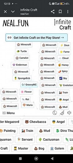 Combining Things With MINECRAFT in Infinite Craft