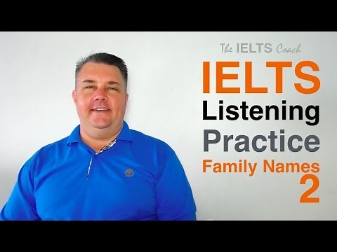 IELTS Spelling Test - Family Names 2
