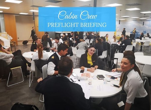 What's Happening at a Cabin Crew Pre-Flight Briefing?