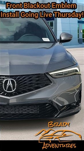 Black Front Emblem Install Going Live Thursday! | Acura Integra A-Spec #acuraintegra #embleminstall