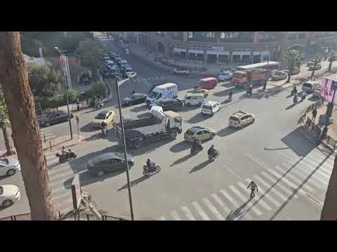Street traffic in Marrakesh