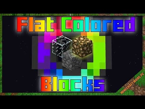 Flat Colored Blocks Mod 1.12.2 & How To Download and Install for Minecraft