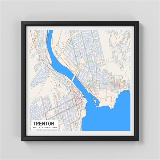 Trenton, Ontario, Canada, Printable Map Art (digital Download) - Etsy
