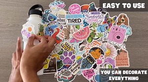 70-210 Stickers for Water Bottles - Cute Aesthetic VSCO Vinyl Pack for Phone, Laptop, Computer, Skateboard - Waterproof Stickers for Teens, Kids, Girls