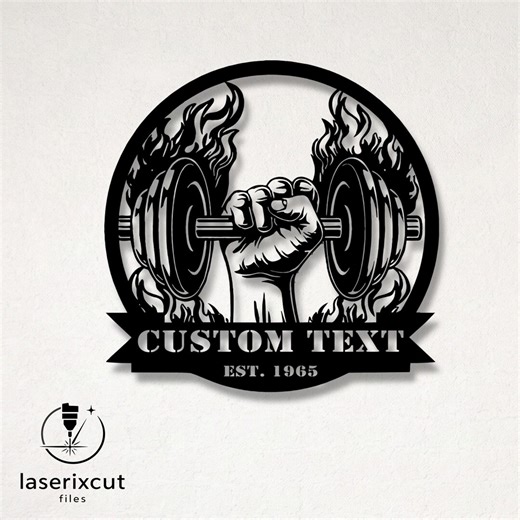 Customizable Fitness Gym Silhouette Laser Cut Vector – SVG, DXF, Ai, Pdf Files Glowforge, Cricut, Metal, Wall Decor, Digital Download - Etsy