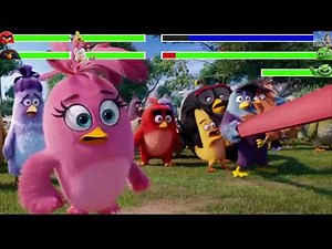 The Angry Birds Movie Final Battle with healthbars (1/4)