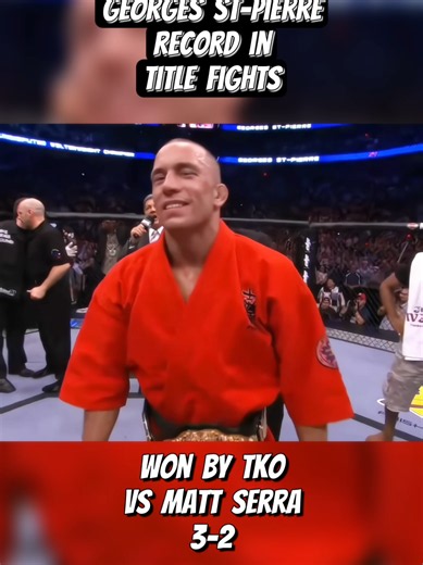 Georges st-pierre Record in Title Fights #ufc #georgesstpierre #stpierre