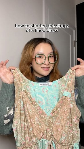 Angela Le | Fashion Designer & Personal Stylist on Instagram: "This is how to shorten the straps of a sleeveless, lined dress or top! This is one of those things that seem like a lot of work, but it’s honestly a very quick fix. 🙂 - #timefortailoringtuesday #howtoshortenstraps #seamstress #sewingtutorial #easysewingtutorials #alterations #sewist #diysewing #upcycledclothing #fashionfixes #thriftflip #sustainablefashion #fashiondesigner #handsewing"