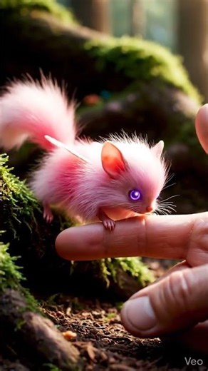 Tiny Pink Forest Sprite Asks for a Berry 🍓✨ | Micro Creature AI #wildlife