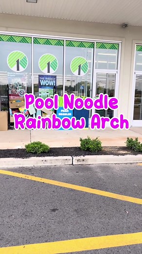 Colorful DIY Pool Noodle Rainbow Arch Tutorial