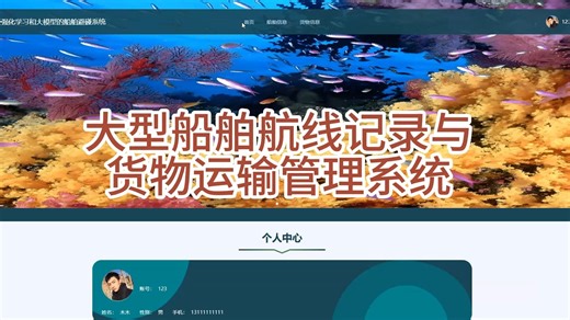 基于Django Vue前后端分离技术的船舶航线记录与货物运输管理系统设计 python大型船舶动态位置实时追踪系统