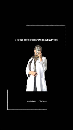 𝗔𝗿𝗲𝗲𝗯 𝗜𝗺𝘁𝗶𝗮𝘇 | Dietitian on Instagram: "3 things people get wrong about nutrition!! It’s not about restriction, it’s about understanding what your body really needs! ✔️ Skipping meals slows progress ✔️ Carbs aren’t the enemy ✔️ You can enjoy food and stay fit DM ‘PLAN’ to learn how balance actually works! #dietitian #fy #explorer #trendingnow #healtylifestyle"