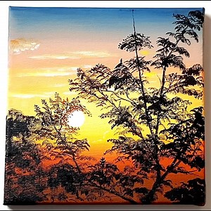 4.1K views · 269 reactions | Sunset with Tree Painting #acrylicpainting #art #painting #landscape #paintingtutorial | El Drawing Arts | Facebook
