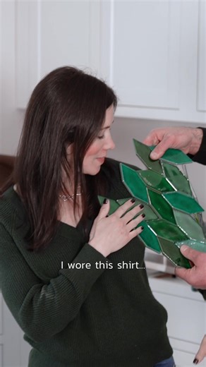 Bold Green Mosaic Tile Kitchen Renovation | White Cabinets & Emerald Backsplash