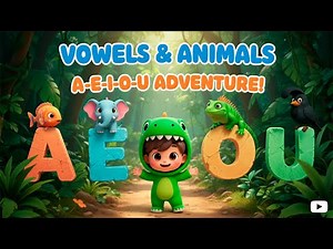 AEIOU Vowels Song with Animals | Fun Phonics for Kids