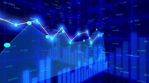 4K financial stock chart,Business tech Data trend hud Graph,Economic node line.