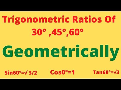 Trigonometric Ratios of 30°,45°,60° , Geometrically,find sin60 geometrically