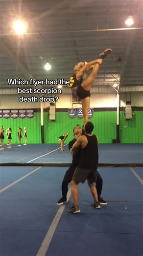 Which death drop was your favorite? #scorpion #allstarcheer #cheer #cheerstunts