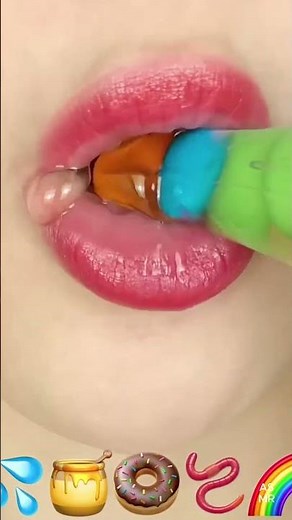 Rainbow Candy Eating Sounds ASMR #candy #asmr #mukbang